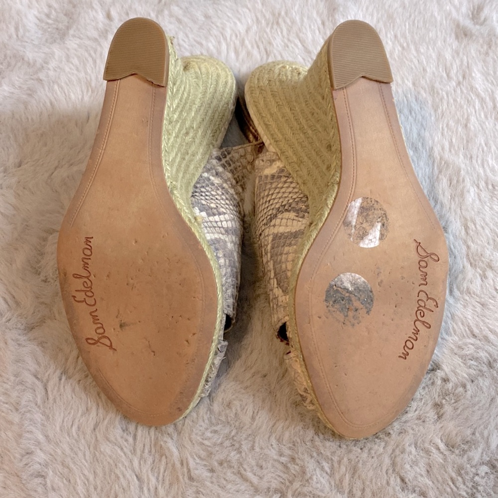 Sam Edelman Python Print Wedges - Picture 5 of 8